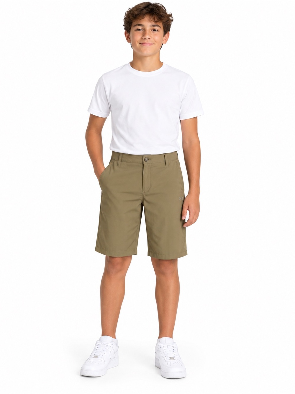 Under Armour UA Boy’s Activewear Chino Golf Shorts YXL Tan